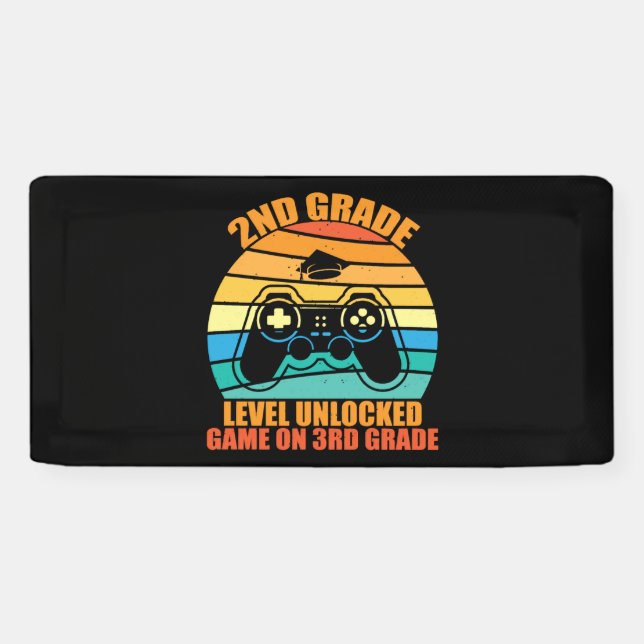 2nd Grade graduation back to school level unlocked Banner (Horizontal)