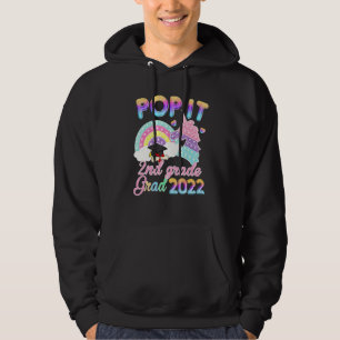 2nd Grade Graduation Magical Unicorn Pop It Party Hoodie