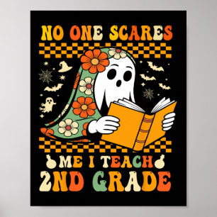 2nd Grade Halloween Teacher Educator Second Grade  Poster