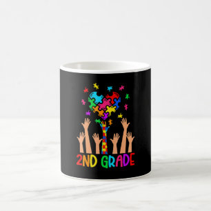 2nd Grade Heart Autism Awareness Back To School 1 Coffee Mug