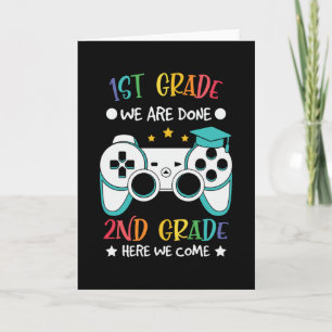 2nd Grade Here We Come Video Game Back to School Card