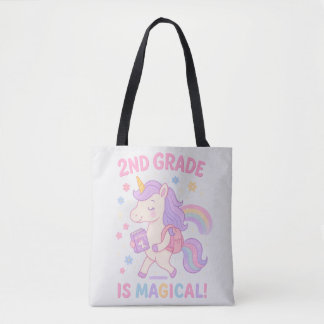 2nd Grade is Magical Back to School Unicorn Tote Bag