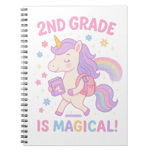 2nd Grade is Magical Unicorn Back to School Notebook