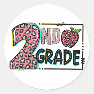 2nd Grade Last Day Of School Second Grade Back to  Classic Round Sticker