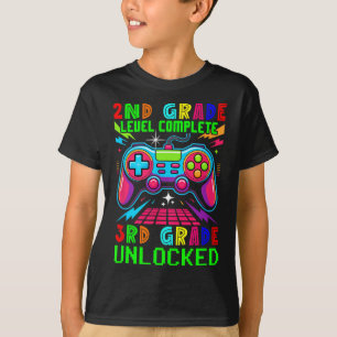 2nd Grade Level Complete 3rd Grade Unlocked Gamer T-Shirt