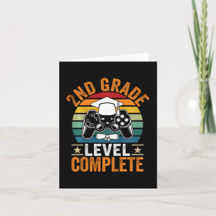 2nd Grade Level Complete Cute Gamer Cl Of 2024 Gra Card