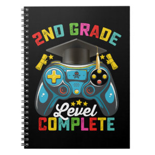 2nd Grade Level Complete Graduation Gaming Gamer Notebook
