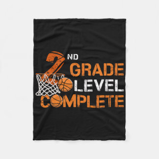 2nd Grade Level Complete Sketll Last Day Of School Fleece Blanket