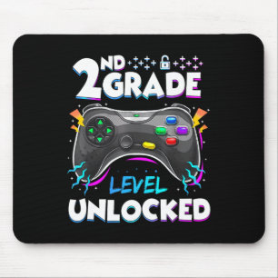 2nd Grade Level Unlocked Back To School First Day  Mouse Pad