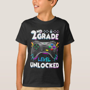 2nd Grade Level Unlocked Back To School First Day T-Shirt