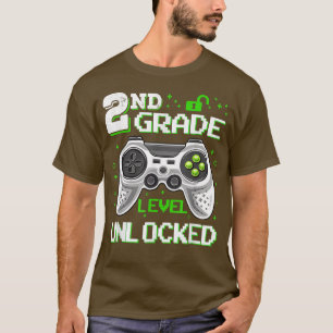 2nd Grade Level Unlocked Back To School Video Game T-Shirt