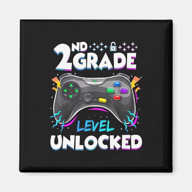 2nd Grade Level Unlocked Ck To School First Day Ga Magnet (Front)