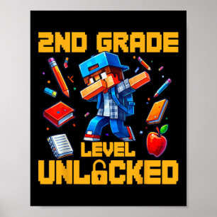 2nd Grade Level Unlocked Dabbing Boys Gamer Ck To Poster