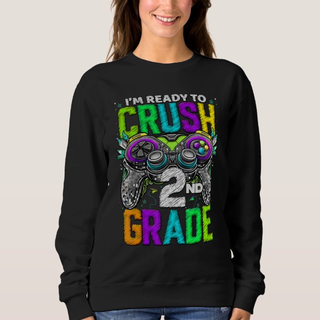 2nd Grade Level Unlocked Game On 2nd Grade Back To Sweatshirt (Front)