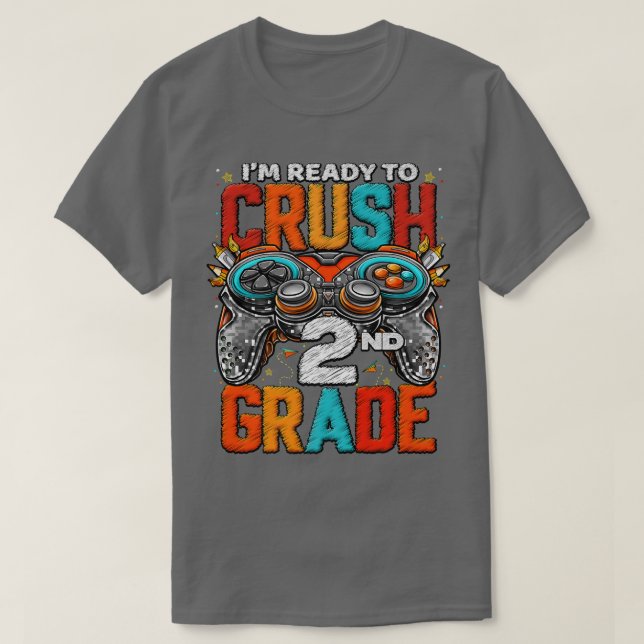 2nd Grade Level Unlocked Game On 2nd Grade Back To T-Shirt (Design Front)