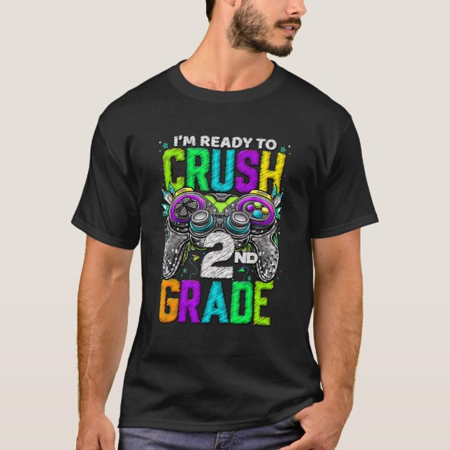 2nd Grade Level Unlocked Game On 2nd Grade Back To T-Shirt (Front)