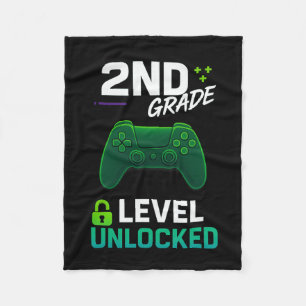 2nd Grade Level Unlocked Gamer For Ck To School Ga Fleece Blanket