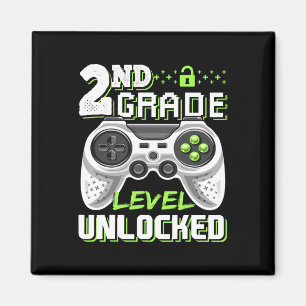 2nd Grade Level Unlocked Video Game Back To School Magnet