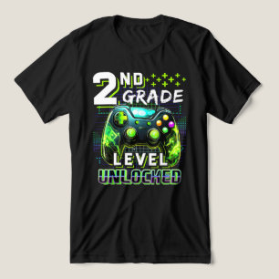 2nd Grade Level Unlocked Video Game Back To School Tri-Blend Shirt