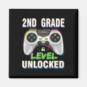 2nd Grade Level Unlocked Video Game Byck To School Magnet