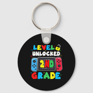 2nd Grade Level Unlocked Video Gamer Boy Kids Ck T Key Ring