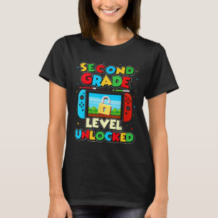 2nd Grade Level Unlocked Video Gamer Boy Kids Ck T T-Shirt