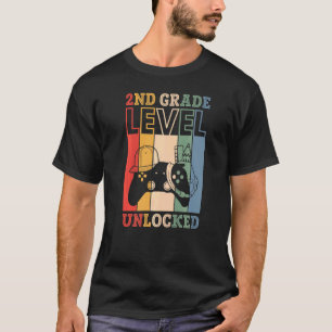 2nd Grade Level Unlocked VideoGame Back to School  T-Shirt