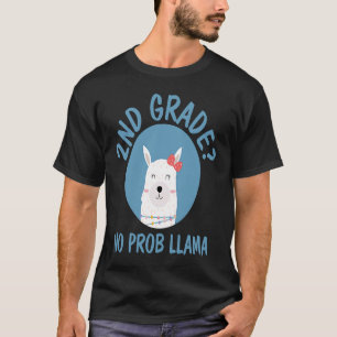 2nd Grade Llama  Teacher Student Back To School T-Shirt