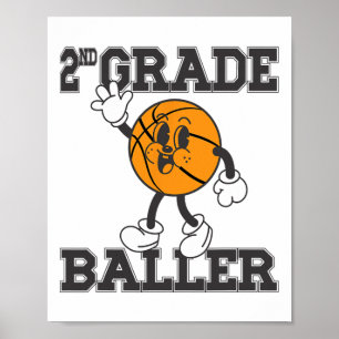 2nd Grade Ller Sketll Ck To School - Kids Sports  Poster