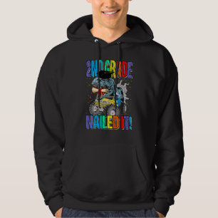 2nd Grade Nailed It Monster Truck Dinosaur Hoodie