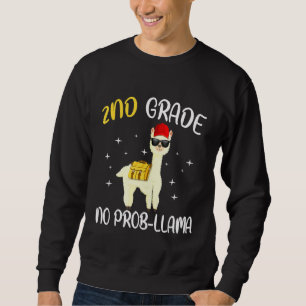 2nd Grade No Prob Llama Back To School Sweatshirt