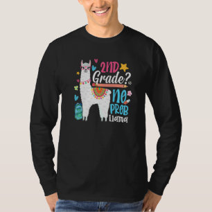 2nd Grade No Prob Llama First Day Of School Girls  T-Shirt