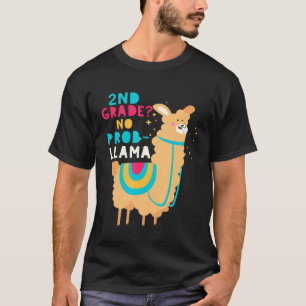 2nd Grade No Prob Llama  Llama Back To School T-Shirt
