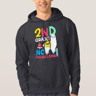 2nd Grade No Prob Llama Second Grade Teacher Humou Hoodie