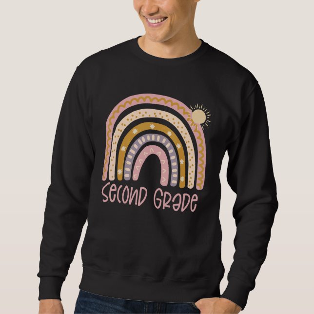 2nd Grade Rainbow Girls Boys Teacher Last Day Of S Sweatshirt (Front)