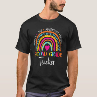 2nd Grade Rainbow Teacher Team Second Grade Squad T-Shirt