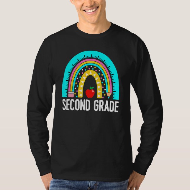 2nd Grade Rainbow Teacher Team Second Grade Squad  T-Shirt (Front)