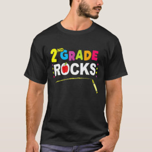 2nd Grade Rocks Second Student Teacher Apparel T-Shirt