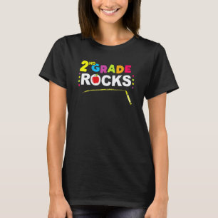 2nd Grade Rocks Second Student Teacher Apparel T-Shirt
