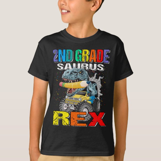 2nd Grade Saurus Rex Dinosaur 2nd Grade Dinosaur  T-Shirt (Front)