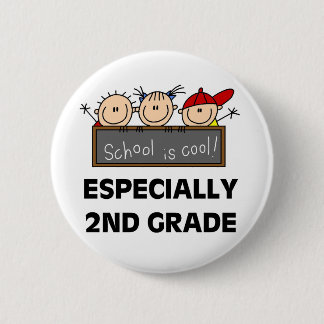 2nd Grade School is Cool 6 Cm Round Badge
