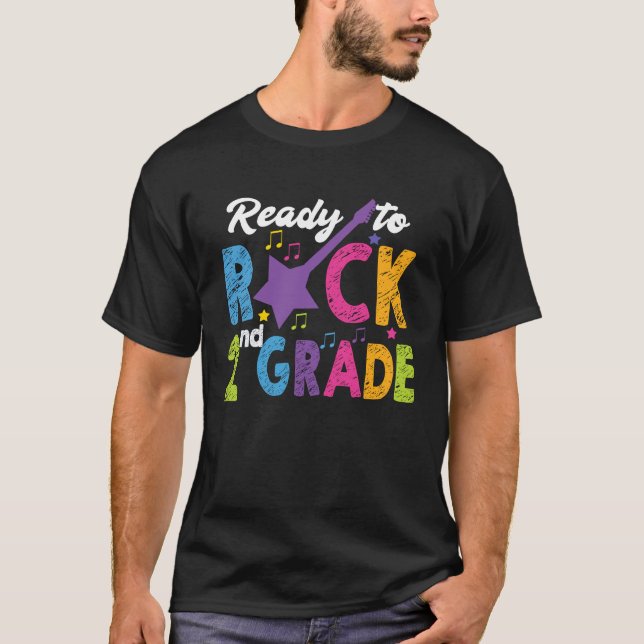 2nd Grade School Ready to Rock Second Back to Scho T-Shirt (Front)