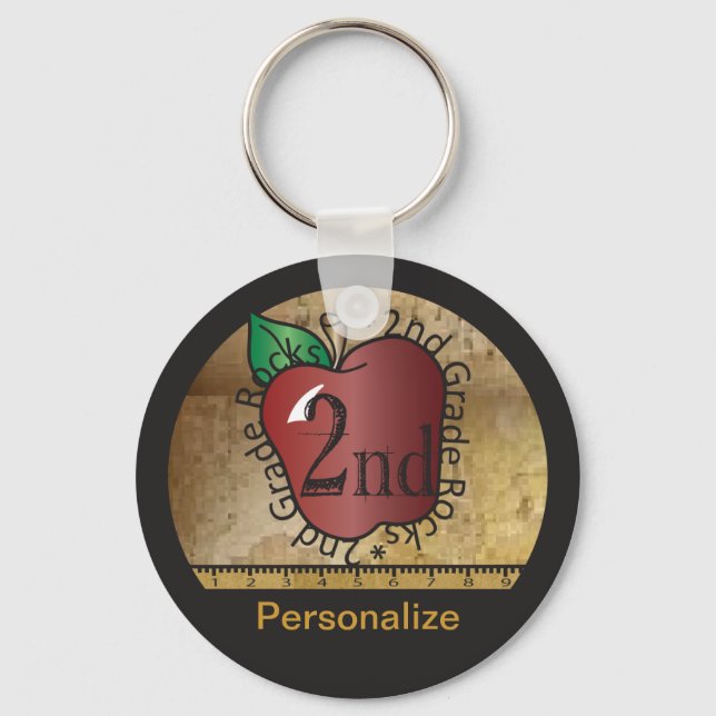 2nd Grade School Teacher Key Ring (Front)