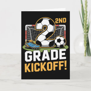 2nd Grade Soccer Kickoff Back To School Kids Secon Card