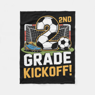 2nd Grade Soccer Kickoff Ck To School Kids Second  Fleece Blanket