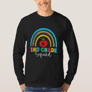 2nd Grade Squad Back To School Rainbow Teachers St T-Shirt