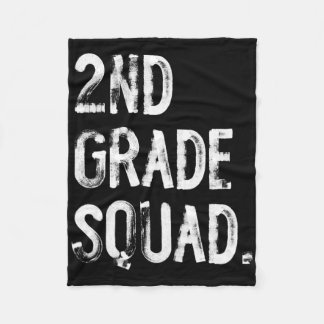 2nd Grade Squad Ck To School Student Teacher  Fleece Blanket