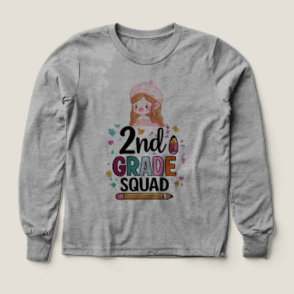 2nd Grade Squad Cute Girl Back To School