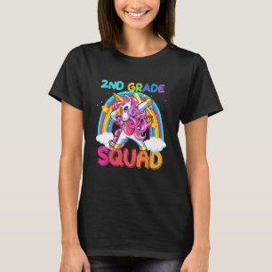 2nd Grade Squad Dabbing Unicorn Cute Back To Schoo T-Shirt