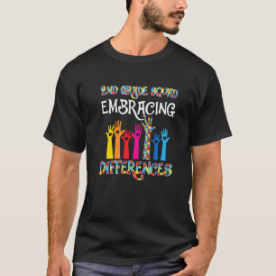 2nd Grade Squad Embracing Differences Autism Sped  T-Shirt